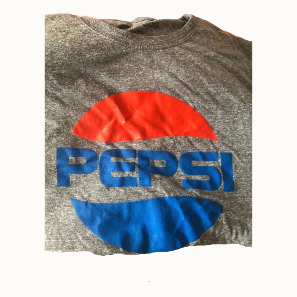 Pepsi Logo Men’s Grey Graphic Tee Shirt Sz‎ Large - Picture 2 of 5